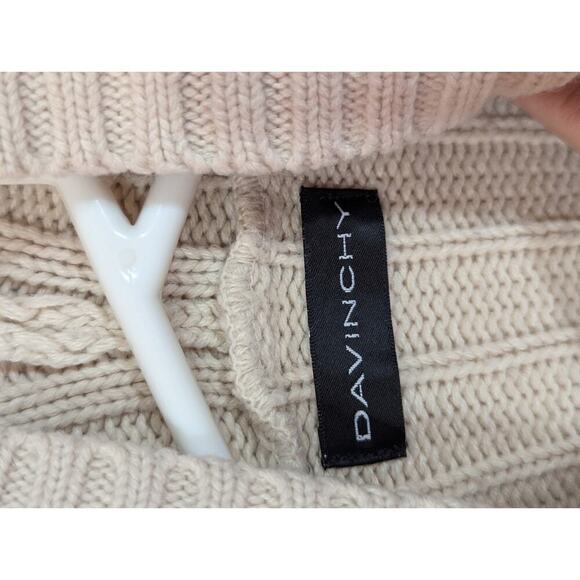 Women's Fisherman style button up hooded cardigan sweater by Davinchy size M - Picture 3 of 7